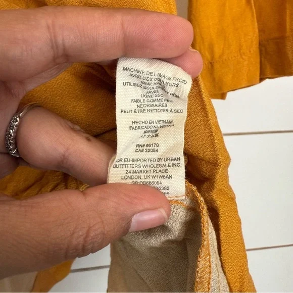 FREE PEOPLE gemma mustard yellow long sleeve tunic mini dress - Picture 7 of 11